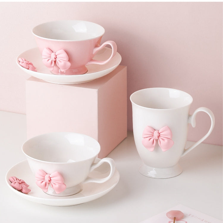 a beautifully feminine drinkware collection adorned with soft pink bow embellishments.